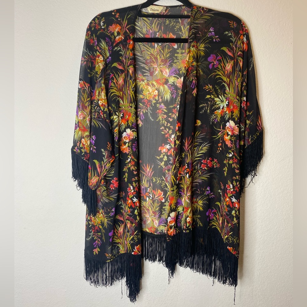 Floral Sheer Coverup/Throw
